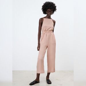 ZARA SOFT CULOTTE JUMPSUIT IN SIZE S